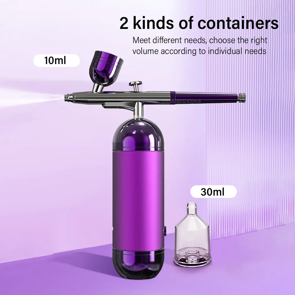 Airbrush Nail With Compressor Portable AirBrush Mini Nano Spray Gun Oxygen Injector for Nail Art Manicure Makeup Painting Tattoo